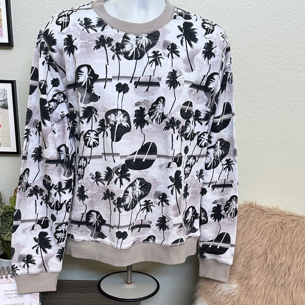 Opening Ceremony Black and White Crewneck Sweater
